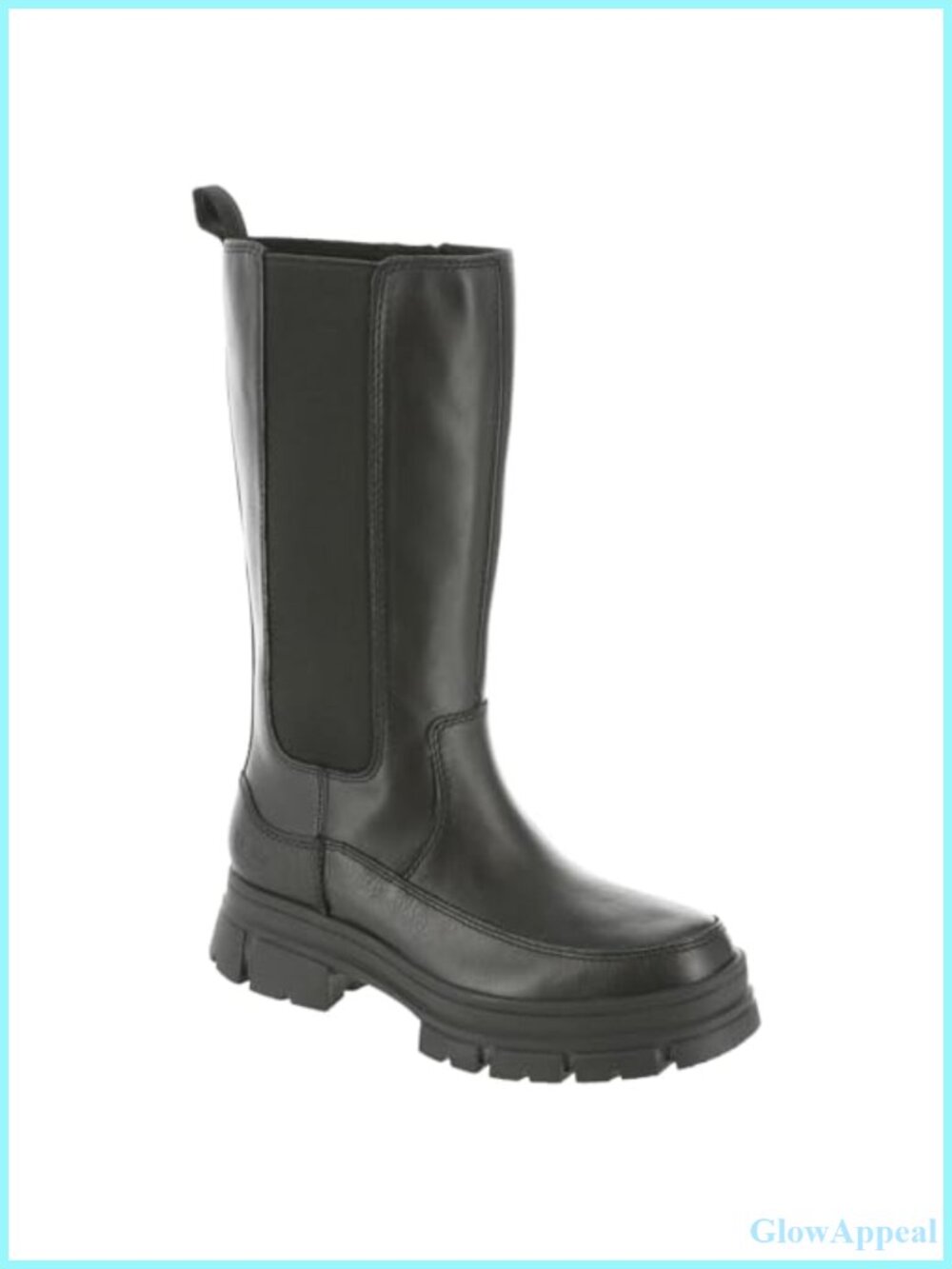 Waterproof Leather High Chelsea Boots with Elastic Gore & Medial Zipper